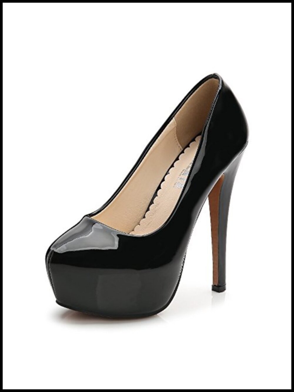 Women's Platform Pumps Stiletto Heels Round Toe Slip On Evening Party Shoes
